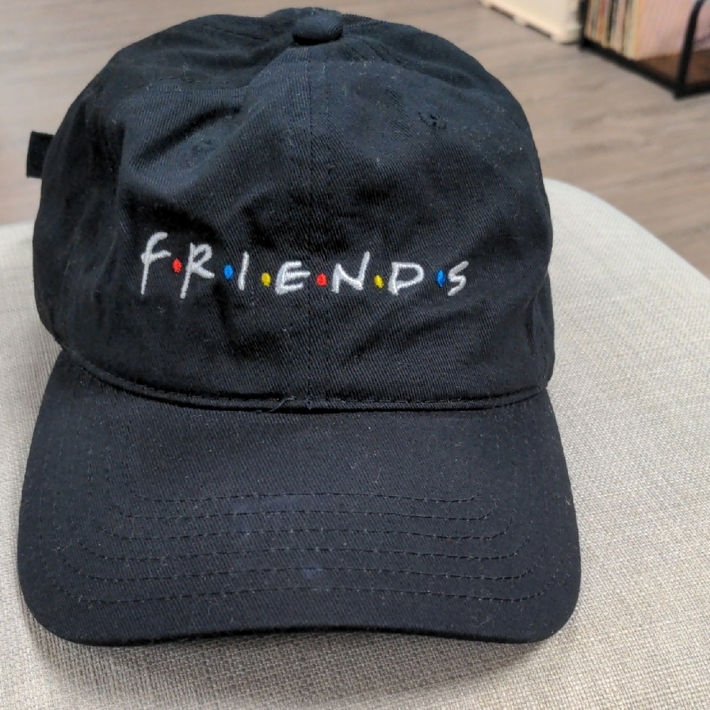 Black 'Friends' Embroidered Cap